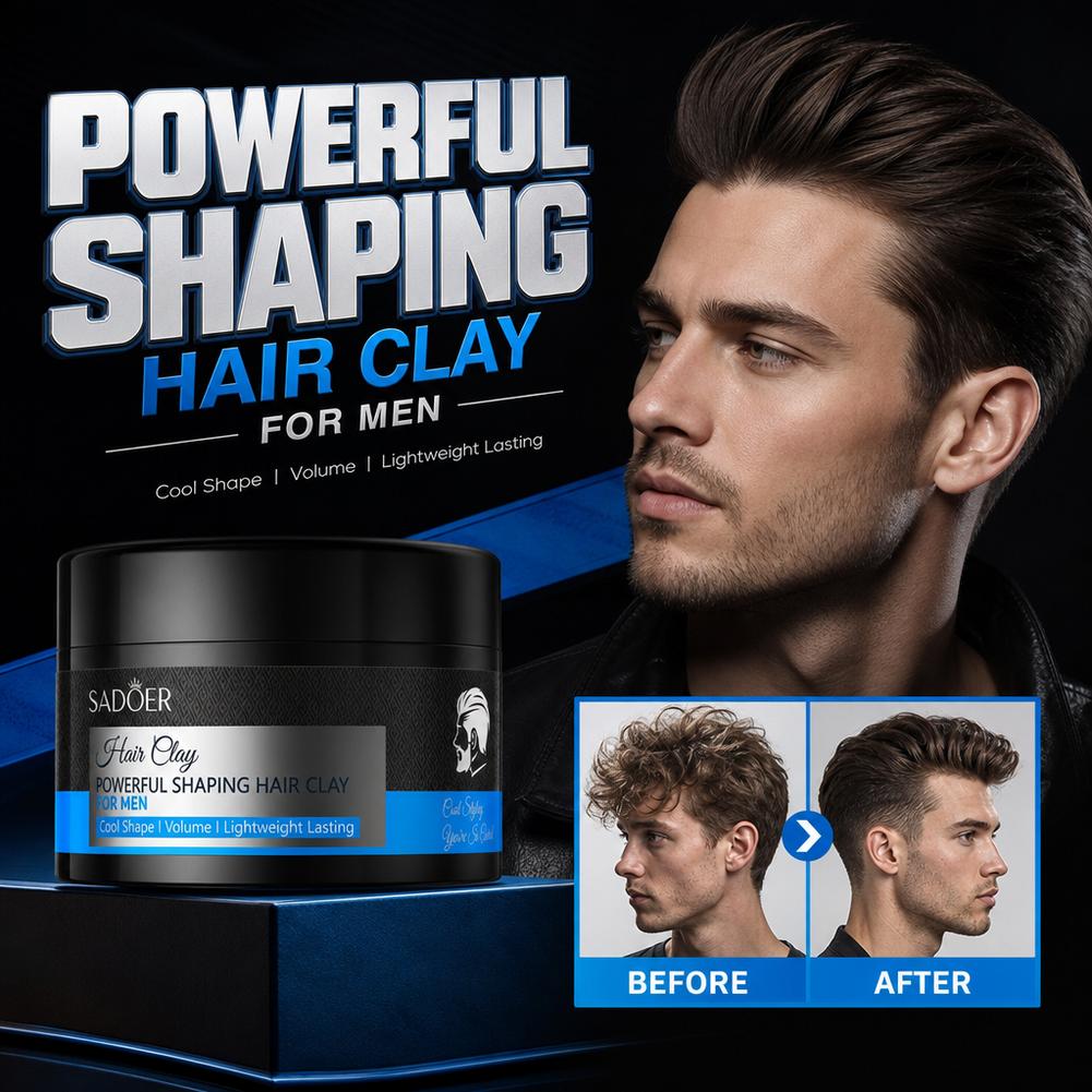 Men'S Grooming Cream - 매트 헤어 스타일링 클레이 강력 고정
