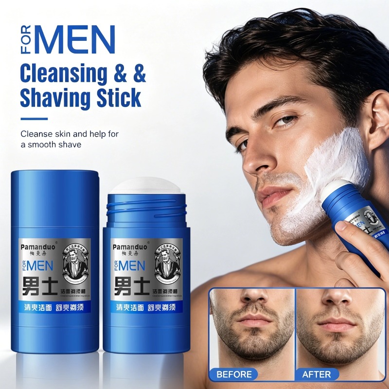Men'S Grooming Cream - 남성용 면도 스틱, 클렌징 페이스, 고체