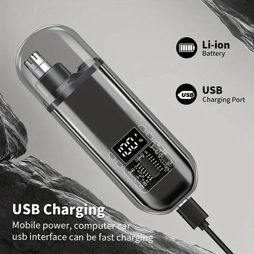 Men'S Grooming Haircut - 남성용 코 귀털 트리머 USB 고속