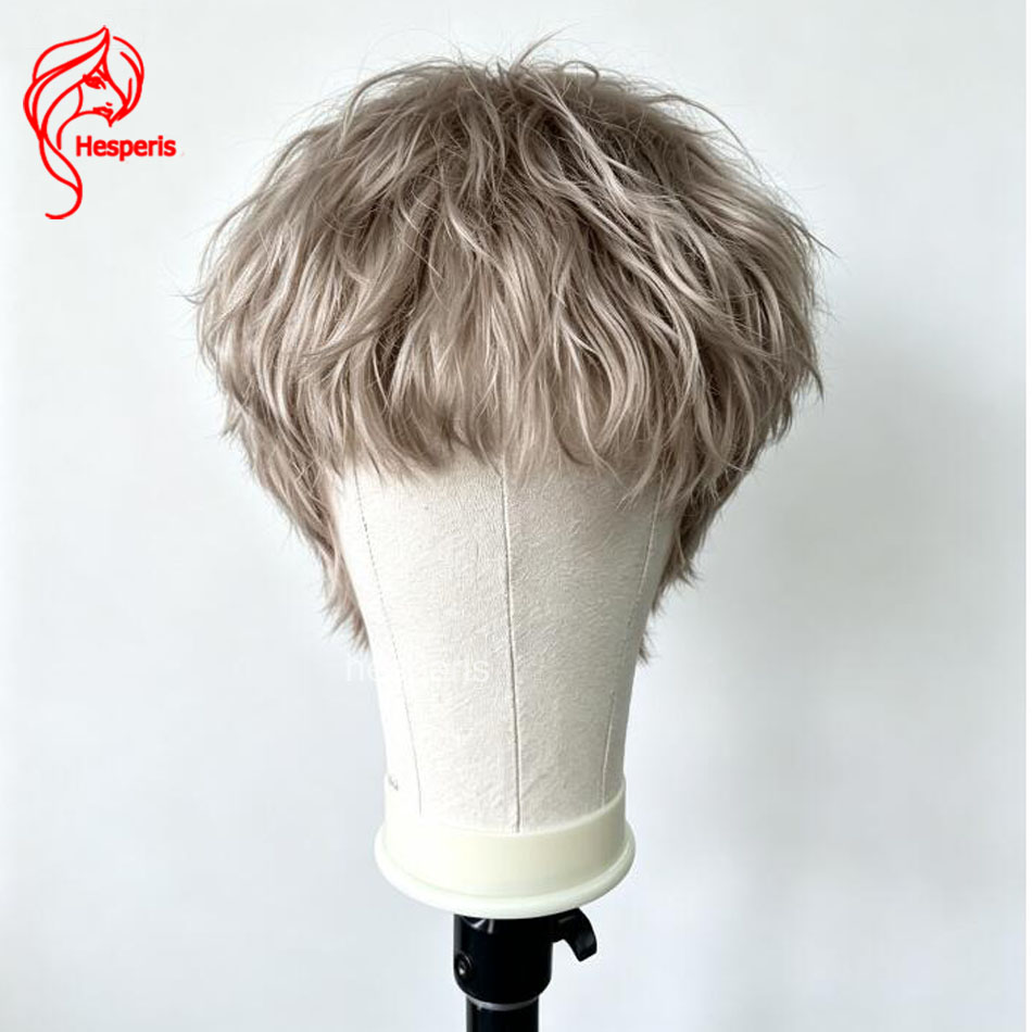 헤스페리스 픽시컷 남성용 숏 가발, 앞머리 있는 풀 레 - Men'S Grooming Haircut 리뷰 및 가격