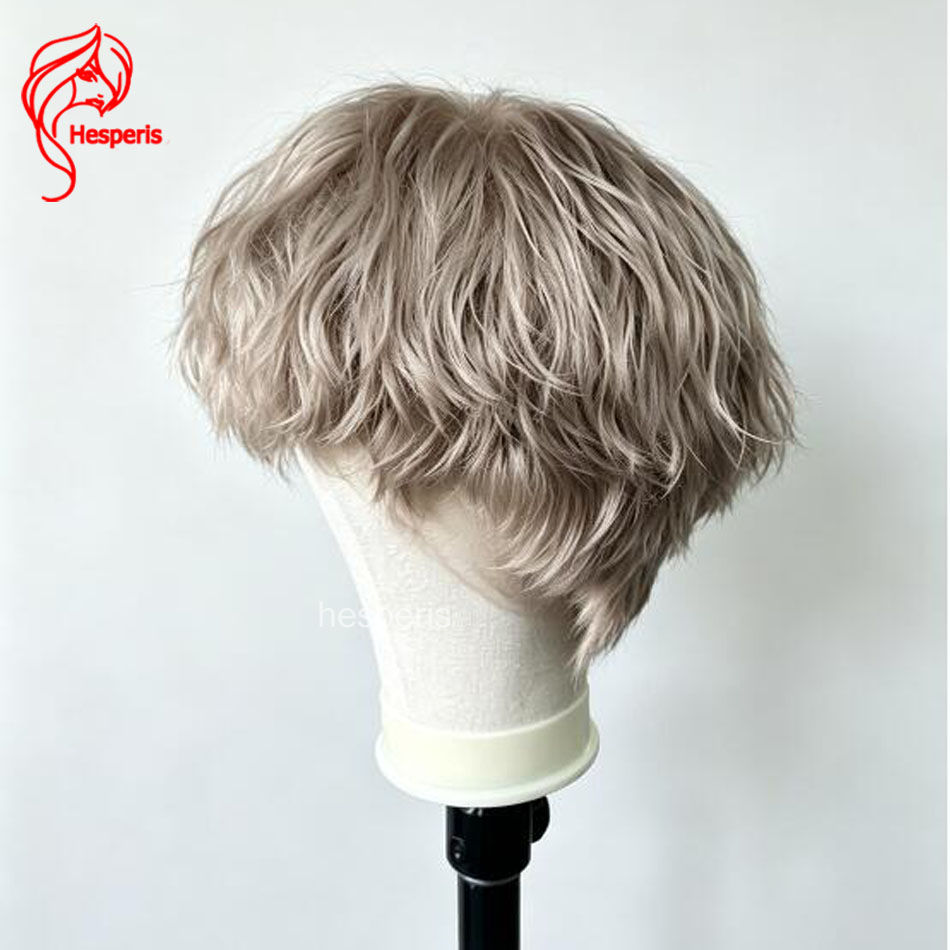 헤스페리스 픽시컷 남성용 숏 가발, 앞머리 있는 풀 레 - Men'S Grooming Haircut 리뷰 및 가격