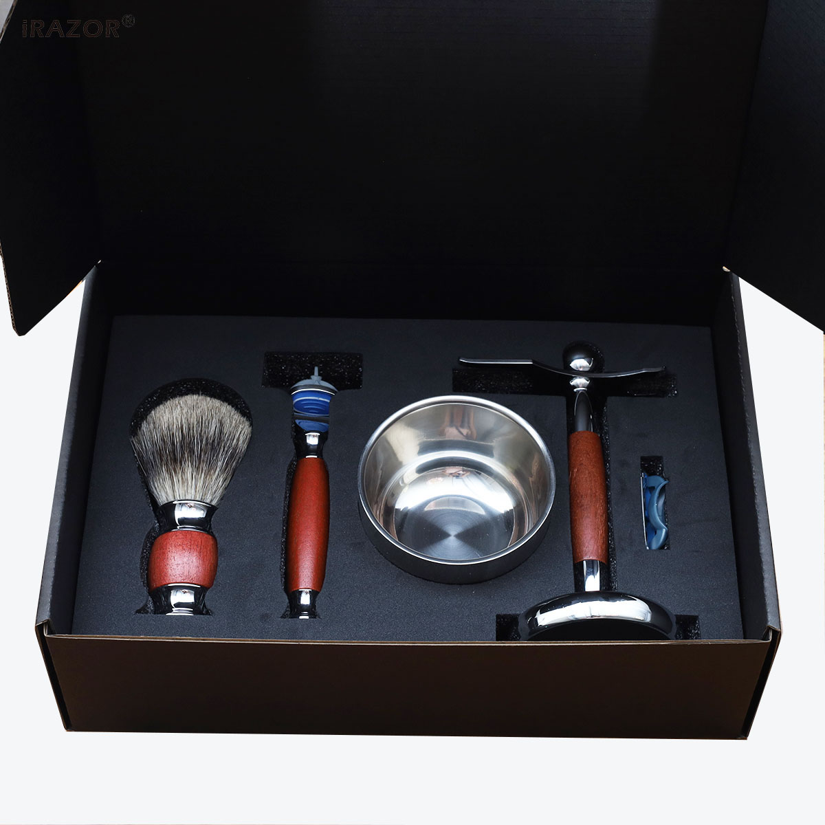 iRAZOR 남성용 5중날 퓨전 5 면도기 세트, 은색 - Mens Grooming Kit Gift Set 리뷰 및 가격