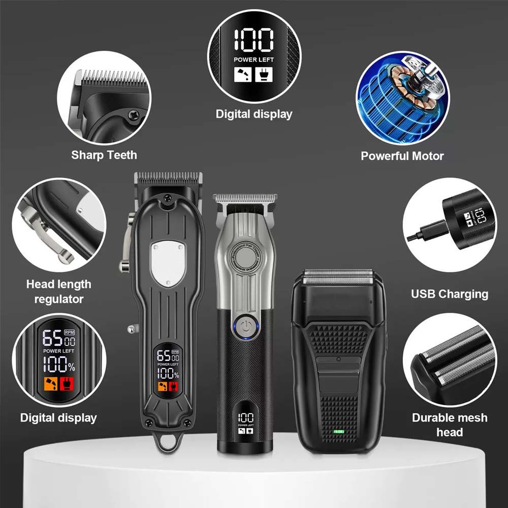 남성용 전문 이발사 헤어 클리퍼 세트 - 무선 트리머  - Men'S Grooming Set 리뷰 및 가격